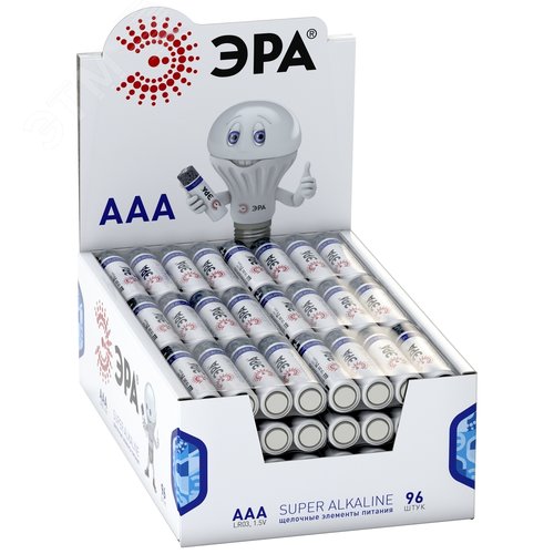 Элемент питания батарейки LR03-4S promo-box SUPER Alkaline (96/384/36864) - ЭРА (Энергия света)