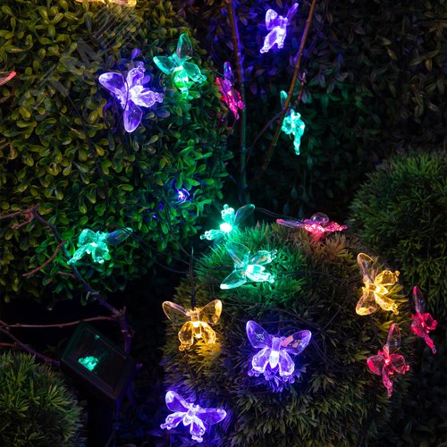 Гирлянда садовая на солнечной батарее Бабочки 20 LED 5,8 метра ERASF22-15 - фото 4
