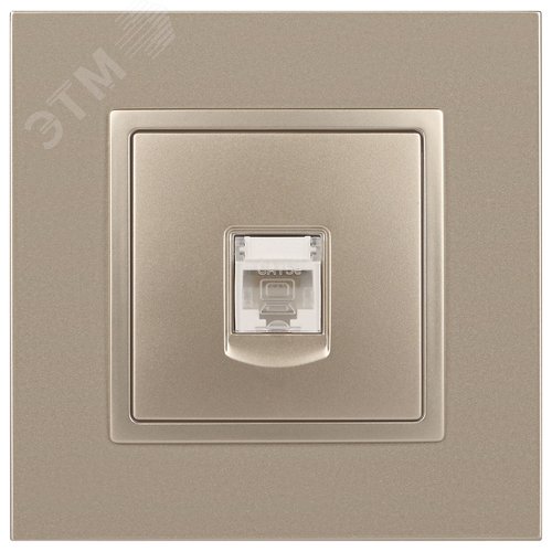 Розетка RJ45, Эра Elegance, шампань, 14-3107-04 2