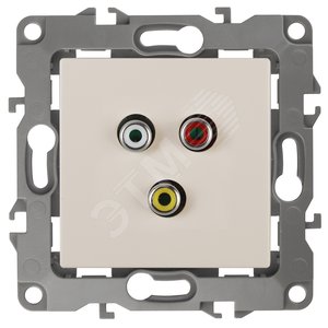 Розетка RCA, Эра12, слоновая кость, 12-3113-02 - ЭРА (Энергия света)