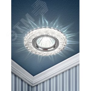 Светильник точечный декоративный cо светодиодной подсветкой MR16, прозрачный DK LD35 SL/WH 5