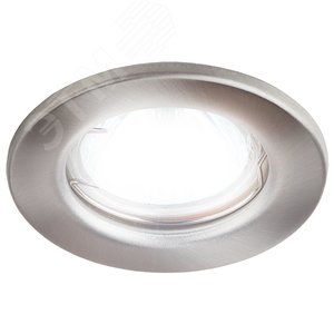 Светильник штампованный MR16,12V/220V, 50W сатин никель ST1 SN - фото 2