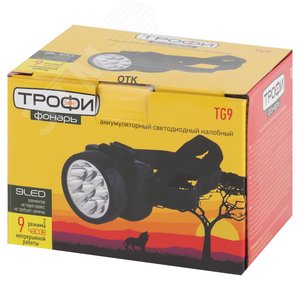 Фонарь налобный светодиодный 4Вт 50Лм IP40 LED 2 режима аккумуляторный TG9 черный - фото 2