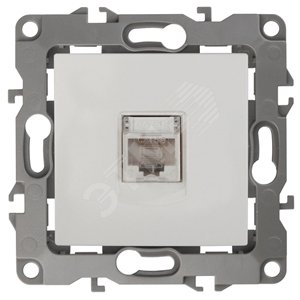 Розетка информационная RJ45, Эра12, белый, 12-3107-01 - ЭРА (Энергия света)