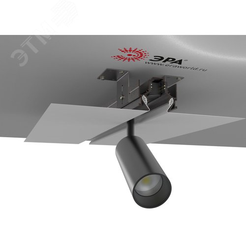 Шинопровод магнитный трековый TRM-PC20-250B встраиваемый для натяжных потолков 2,5м 48V черный - фото 2