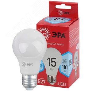 Лампа светодиодная LED 15 Вт 1200Лм 4000К груша нейтральный E27 220-240В LED A60-15W-840-E27 Red Line - ЭРА (Энергия света)