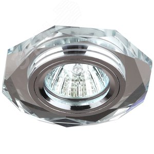 Светильник  декор стекло многогранник MR16,12V/220V, 50W, GU5,3 зеркальный/хром (50/210 DK5 СH/SL ЭРА (C0045759) - ЭРА (Энергия света)