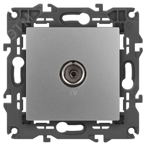 Розетка TV одиночная, Эра Elegance, алюминий, 14-3101-03 6