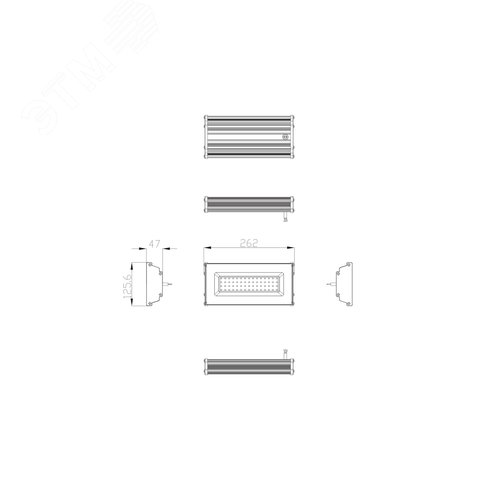 Cветильник cветодиодный подвесной ДСП 50Вт 5250Лм IP65 5000К Кп<5% КСС Д IC SPP-403-0-50K-050 8