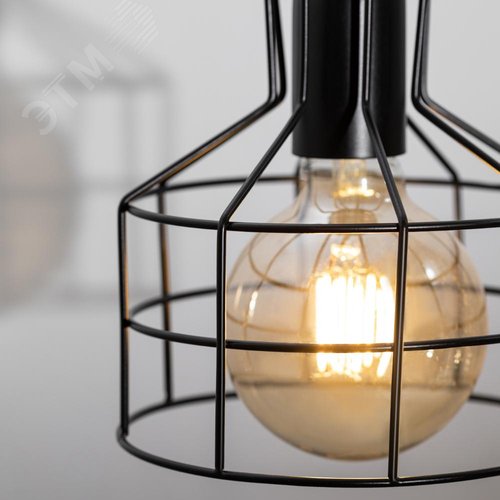 Подвес PL9 BK металл, E27, max 60W, d160 мм, черный (16/144) 6