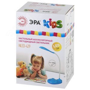 NLED-429-3W-BU Светильники настольные ЭРА наст.светильник NLED-429-3W-BU синий (Б0019771) 2