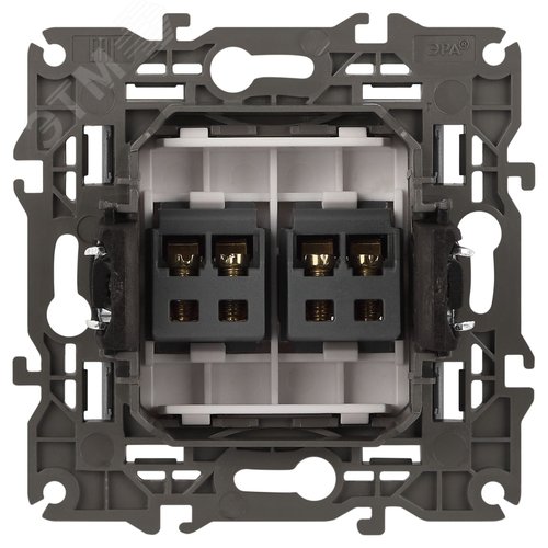 Розетка аудио двойная, Эра Elegance, алюминий, 14-3112-03 5