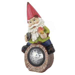 Светильник садовый на солнечной батарее, полистоун, цветной, 24,3 см SL-RSN24-GN-4M