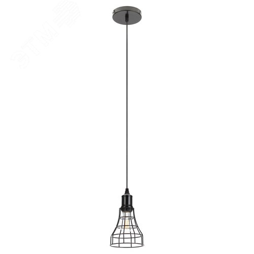 Подвес PL10 BK металл, E27, max 60W, d135 мм, черный (20/240) 4