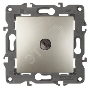 Розетка TV проходная, Эра Elegance, шампань, 14-3102-04