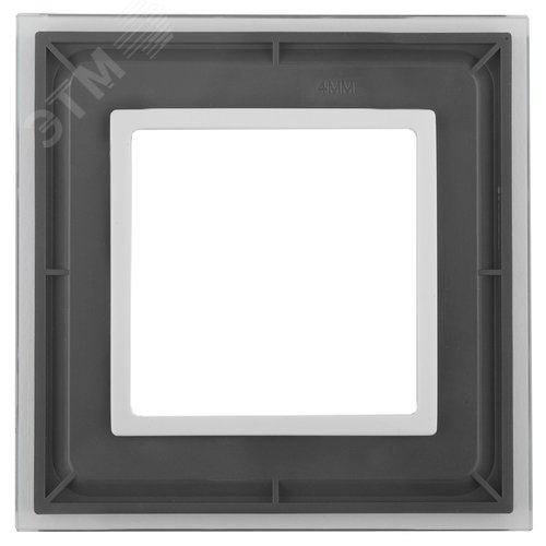 Рамка для розеток и выключателей прозрачный стекло ЭРА Elegance 14-5101-00 2