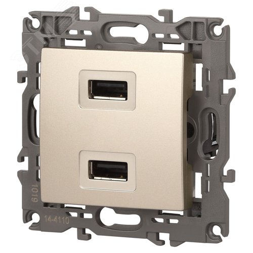 Устройство зарядное USB, 5В-2100мА, Эра Elegance, шампань, 14-4110-04 4