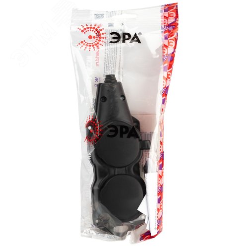 Колодка каучуковая с заземлением 2 розетки 16A IP44 черная KX-2e-B-IP44 - фото 6