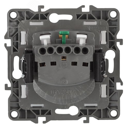 Розетка 2P+E Schuko, 16A-250В, Эра12, шампань, 12-2101-04 (Б0014678) 2