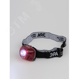 Фонарь светодиодный GB-502 Налобный 3W LED, аварийный сигнал, 3хААА, 4 режима, бл. (25/100/800) ЭРА (Б0036615) - фото 7
