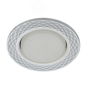 DK LD37 WH/WH /1 Светильник декор cо светодиодной подсветкой GX53, белый/белый (30/900) | Б0048934 | ЭРА - ЭРА (Энергия света)