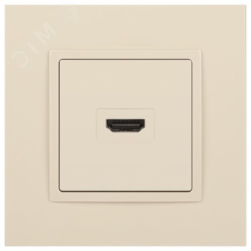 Розетка HDMI, Эра Elegance, сл.кость, 14-3114-02 - фото 2
