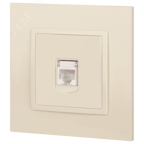 Розетка RJ45, Эра Elegance, сл.кость, 14-3107-02 5