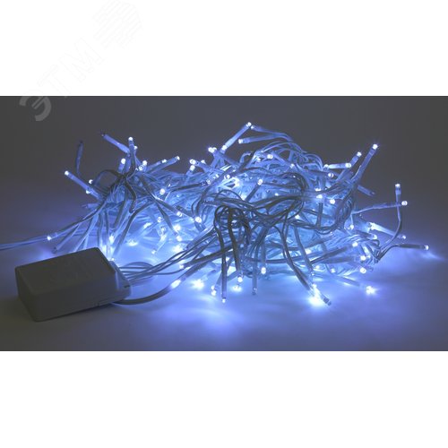 Гирлянда LED Мишура 3 м белый провод, холодный свет, 220 V ENIN - WC - фото 2