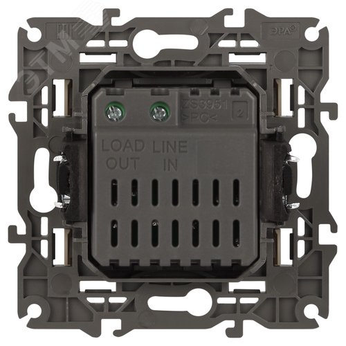 Светорегулятор поворотно-нажимной, 400ВА 230В, Эра Elegance, сл.кость,14-4101-02 3