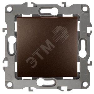 Выключатель одноклавишный скрытого монтажа бронза 10А 250В автоматические (безвинтовые) ЭРА 12 12-1101-13