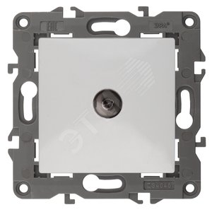 Розетка TV проходная, Эра Elegance, белый, 14-3102-01