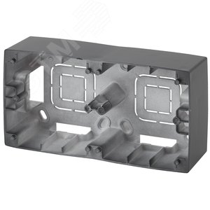 Коробка накладного монтажа 2 поста, Эра12, графит 12-6102-12