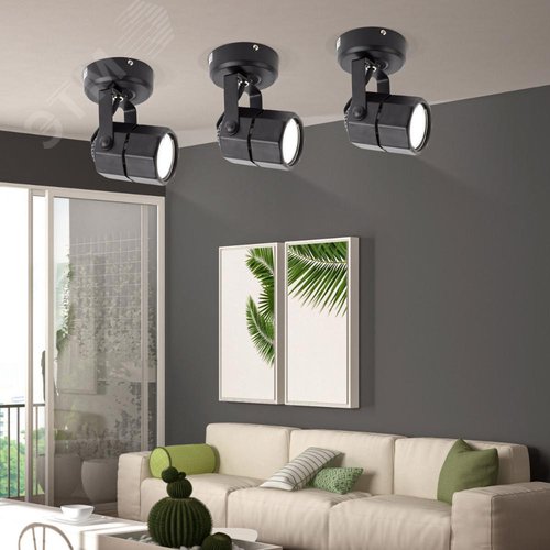 Светильник  Накладной, черный (50/900) ЭРА (Б0044260) 4