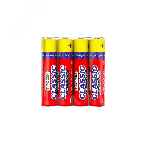 Батарейка Трофи R03-4S CLASSIC HEAVY DUTY Zinc (60/1200/72000) - фото 2