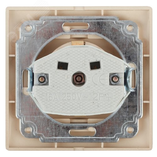 1-203-03 Розетка 2P+E Schuko с крышкой, 16А-250В, IP20, СУ, Plano, алюминий (10/100/1500) | Б0030062 | Intro - фото 3