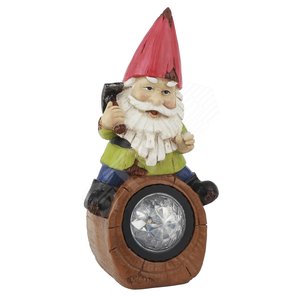 Светильник садовый на солнечной батарее, полистоун, цветной, 20,4 см SL-RSN20-GN-3S