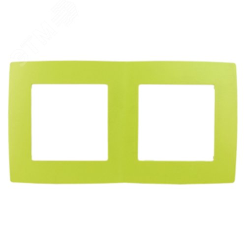 Рамка для розеток и выключателей 2 поста лайм пластик ЭРА 12 12-5002-26 2