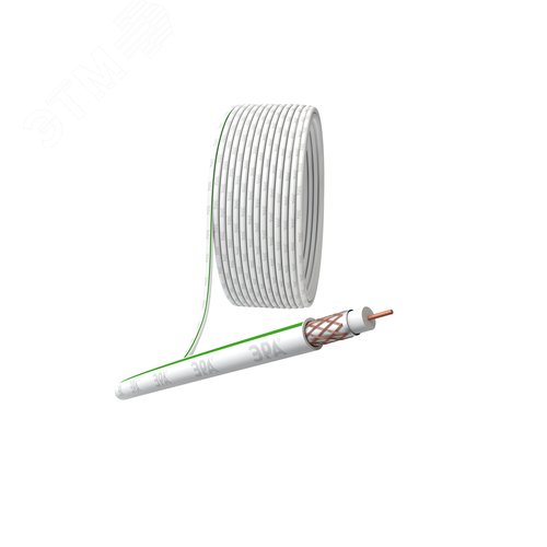 Кабель коаксиальный SAT 703 B 75 Ом Cu/(оплётка Cu 75%) PVC цвет белый 100 м (Б0044612) - ЭРА (Энергия света)