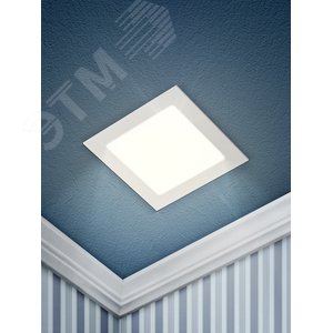 Светильник светодиодный ДВО-18W 4000К 980Лм a=222 мм IP20 квадратный 3