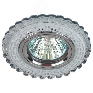 Светильник точечный декоративный cо светодиодной подсветкой MR16, прозрачный DK LD35 SL/WH 2