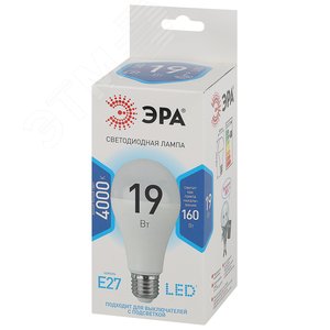 Лампа светодиодная LED 19 Вт 1520Лм 4000К груша нейтральный E27 170-265В LED A65-19W-840-E27 Standart 2