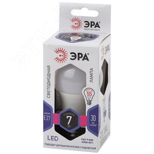 Лампа светодиодная LED 7 Вт 560Лм 6000К груша холодный E27 170-265В LED A60-7W-860-E27 Standart 2