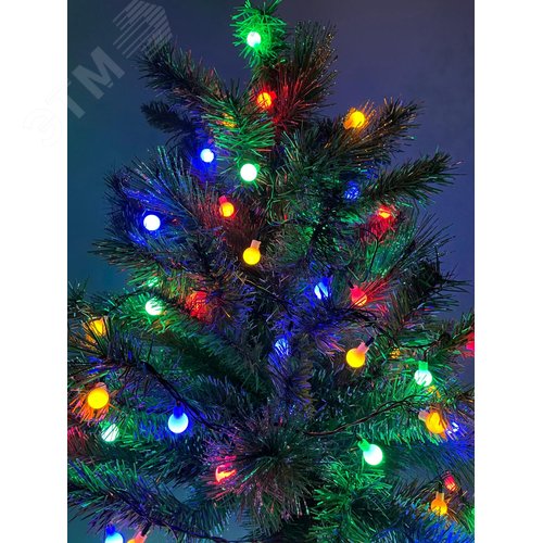 Гирлянда LED Нить Шарики d15мм, 5 м мультиколор, 220V ENIN - 15BM ЭРА (Б0047967) - фото 4