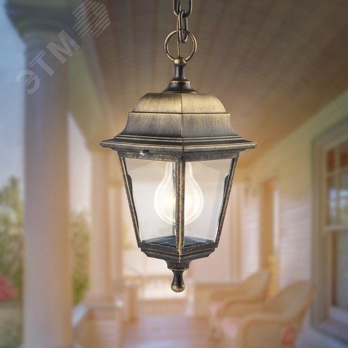 Светильник подвесной НСУ 04-60-001 четырехгранный под бронзу IP44 Е27 max60Вт 6