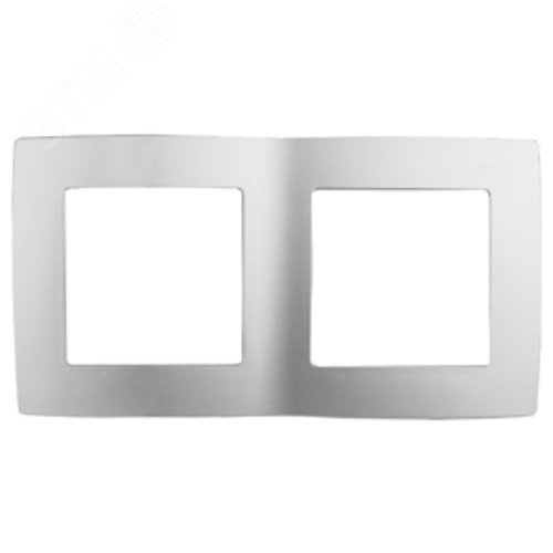 Рамка для розеток и выключателей 2 поста алюминий пластик ЭРА 12 12-5002-03 2