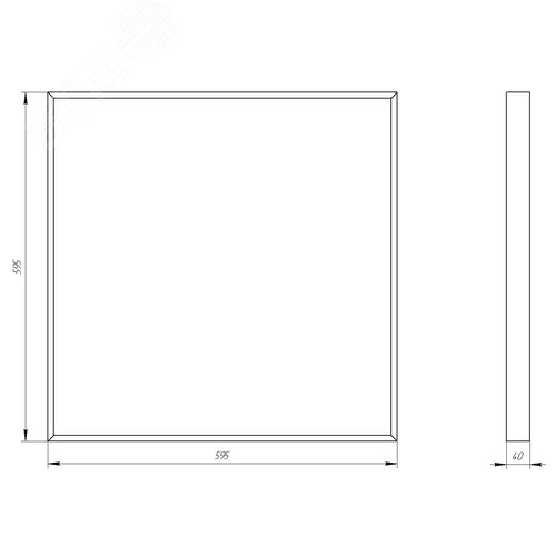 Светильник светодиодный SPO-910-1-65K-032 595x595x40 32Вт 3360Лм 6500К призма С ПРОВОДОМ (2/48) 6