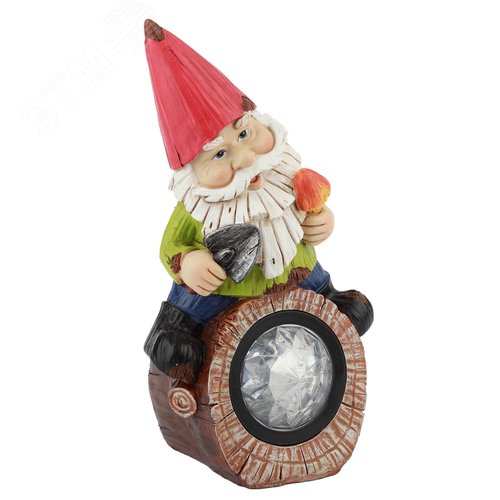 Светильник садовый на солнечной батарее, полистоун, цветной, 24,3 см SL-RSN24-GN-4M 2