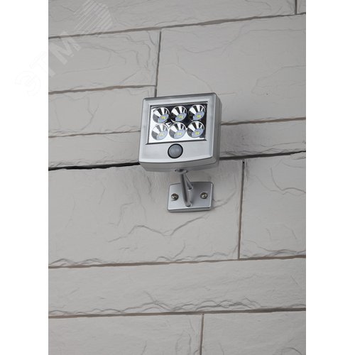 Прожектор с датчиком движения c выносной солнечной батареей, 6LED,150lm ERAFS024-07 ЭРА (Б0044247) 5