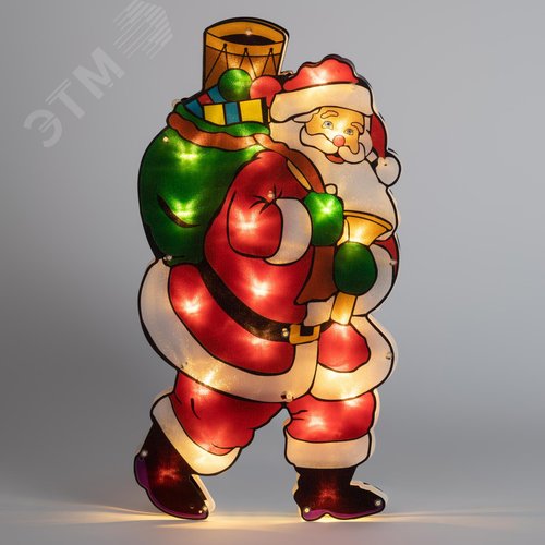Фигура светодиодная новогодняя Дед Мороз 2, 24x45 см, 20 LED, 3*AAA, IP20 ENGDS-16 - фото 2