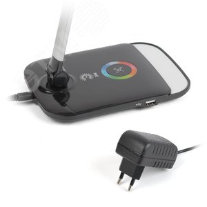 NLED-460-14W-BK-S Светильники настольные ЭРА NLED-460-14W-BK-S черный с серебром наст.светильник (Б0028439) - фото 4